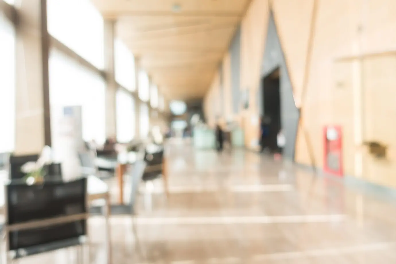 Abstract blurred hotel interior